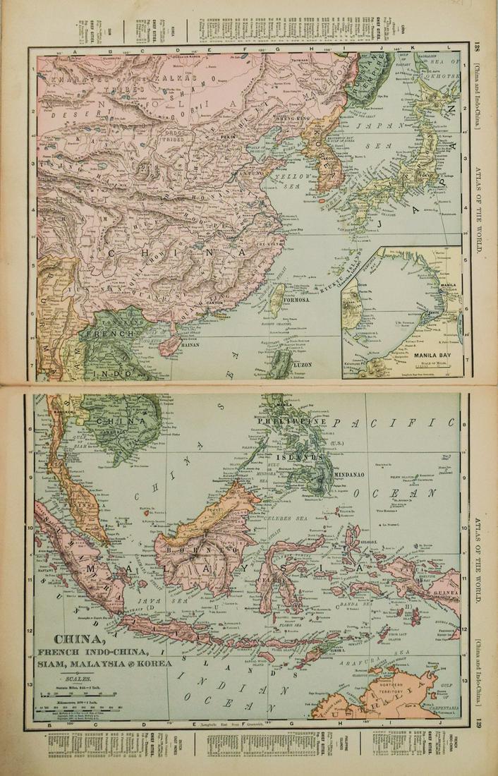 1898 Rand McNally Map of Asia from China, Japan to (1 of 1)