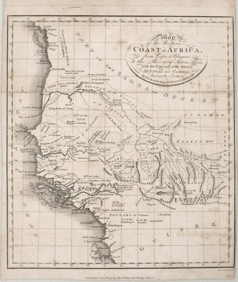 1806 Durant Coastal Map of Western Africa During Slave (1 of 1)