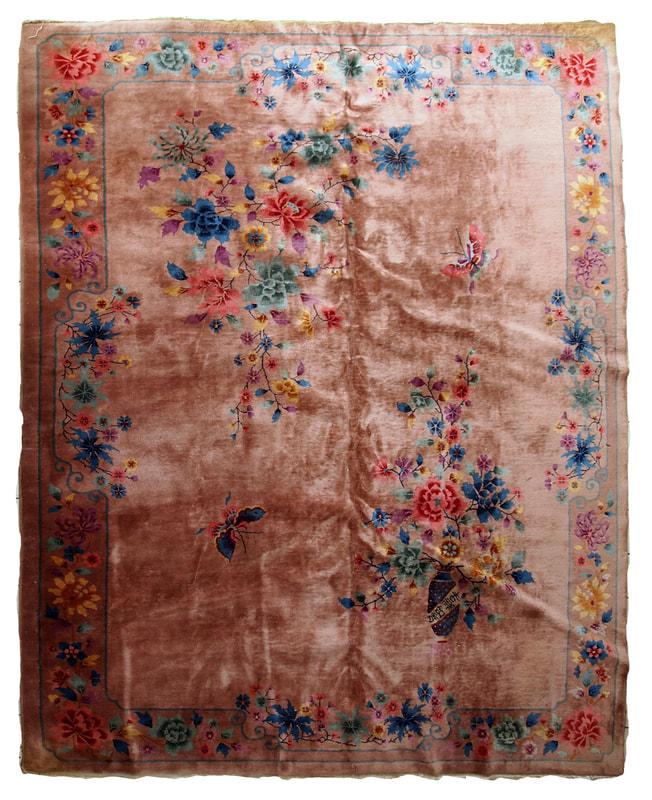 Handmade antique Art Deco Chinese rug 8.9 (1 of 1)