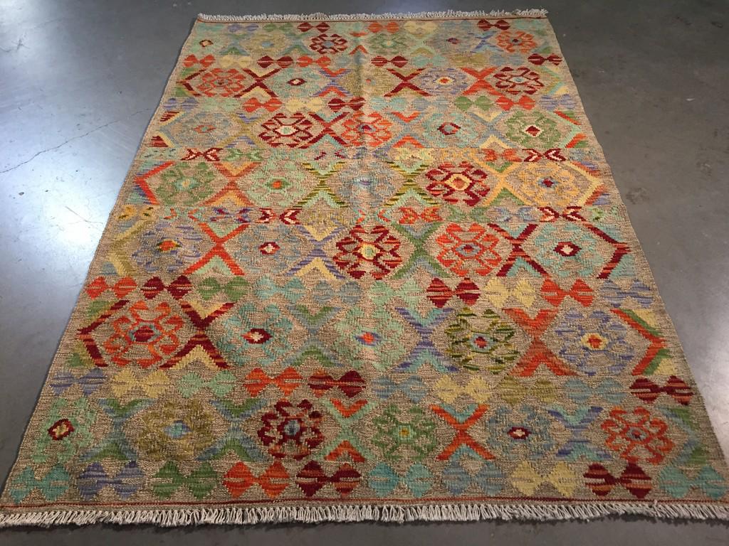 COLORFUL HAND KNOTTED KLIM 4x6 (1 of 8)