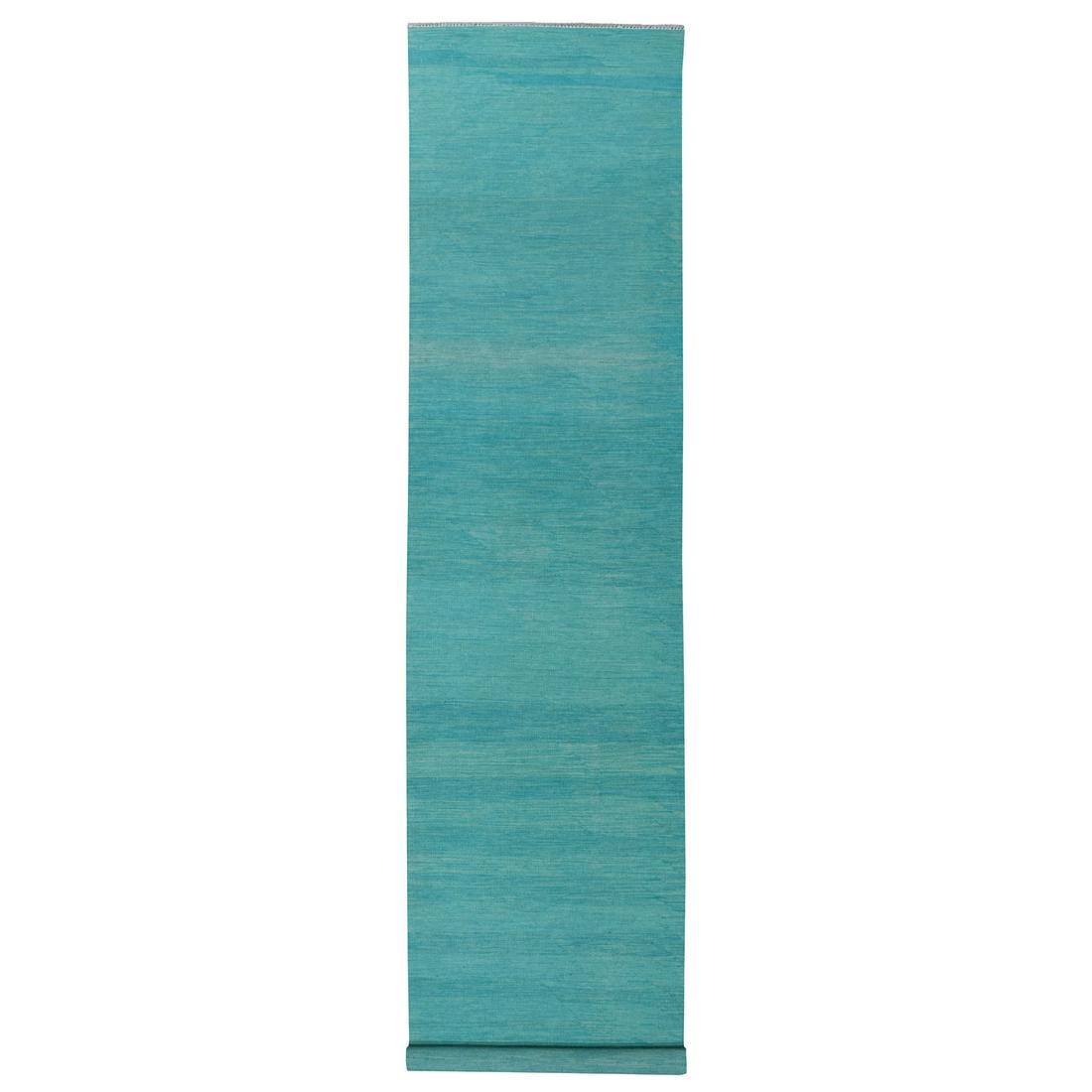Aqua Marine Shades Reversible Kilim Pure Wool Hand (1 of 6)