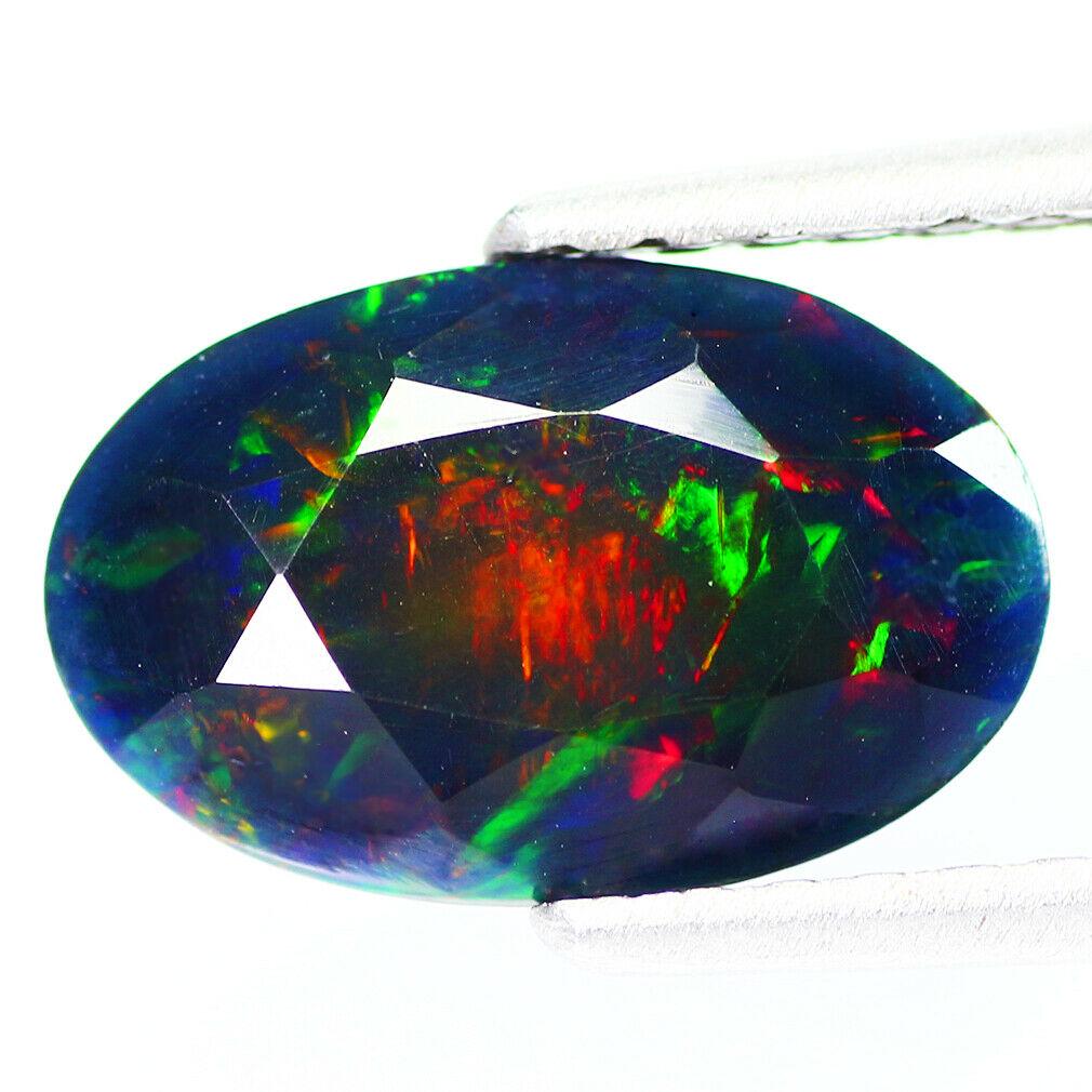 2.16Ct IF Oval cut 12 x 8 mm 3D Multi color Disco Black (1 of 2)