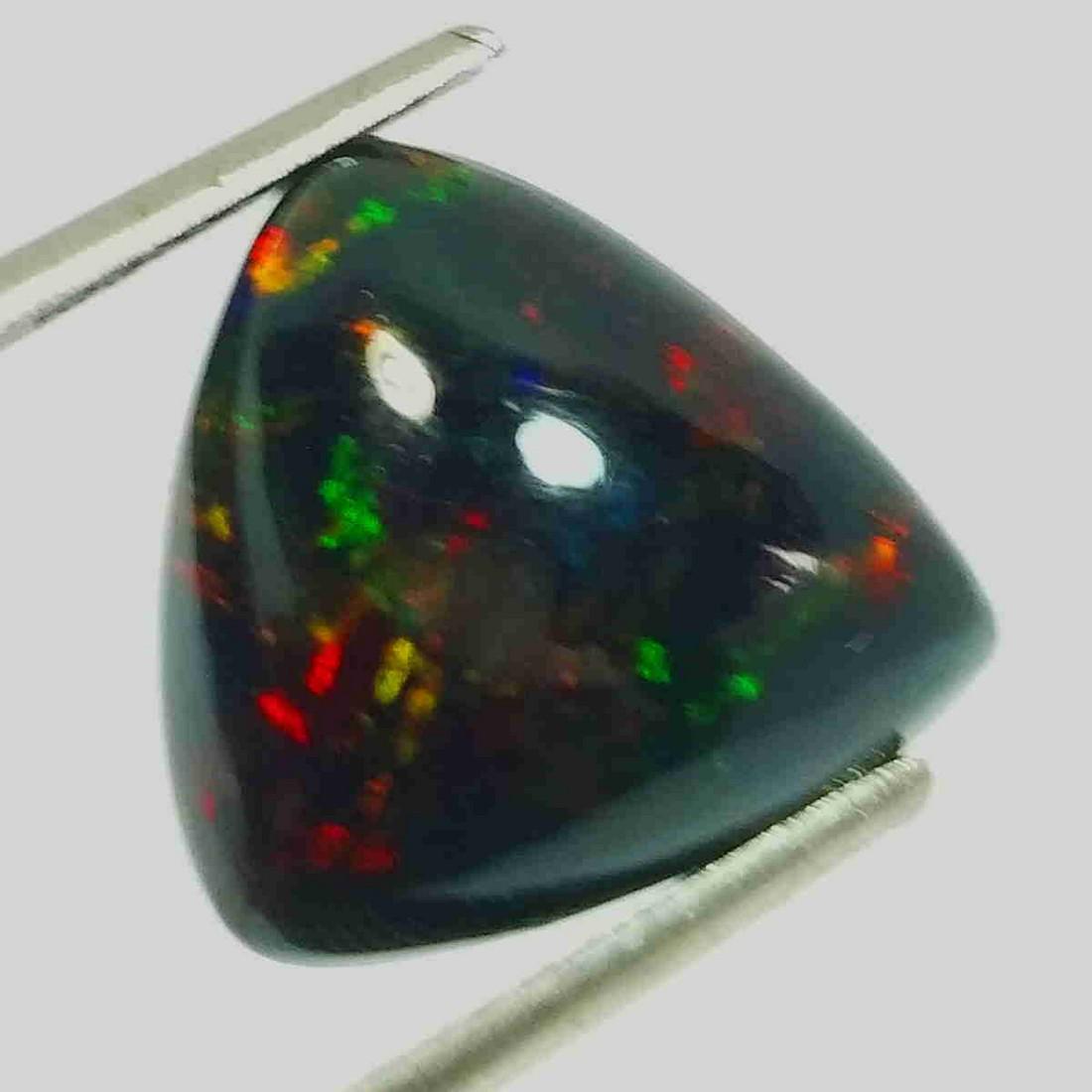 4.55 CTS NATURAL EHTIOPIAN BLACK OPAL PEAR SHAPE GOOD (1 of 4)