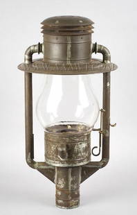 Tubular Street Lamp, Lantern,: 424-126 Tubular Street Lamp, Lantern, Scarce, Original Condition Unsigned; looks like a Diets or Domain Circa 1880,s No rust-outs or dents, great surface Dimensions: 25.75” H, 13.5” diameter. 