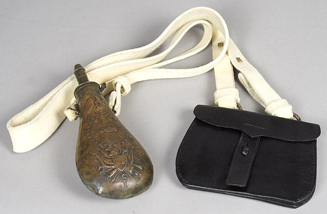 N. P. Ames "Peace" Powder Flask Powder Flask (1 of 3)