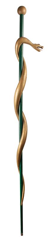 Antique Odd Fellows Staff, Serpent (1 of 4)