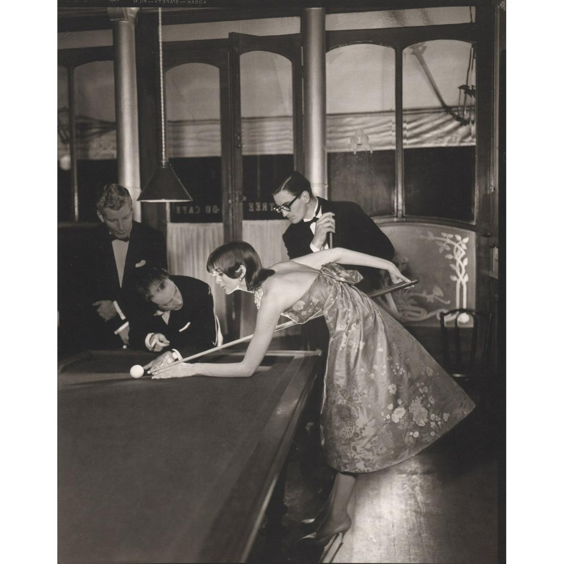 RICHARD AVEDON - Carmen wearing Patou: Artist: RICHARD AVEDON Print Title: Carmen at Au Reveil, 1957 Carmen Dell'Orefice (b. 1931) is an American model and actress. She is known within the fashion industry for being the world's oldest work