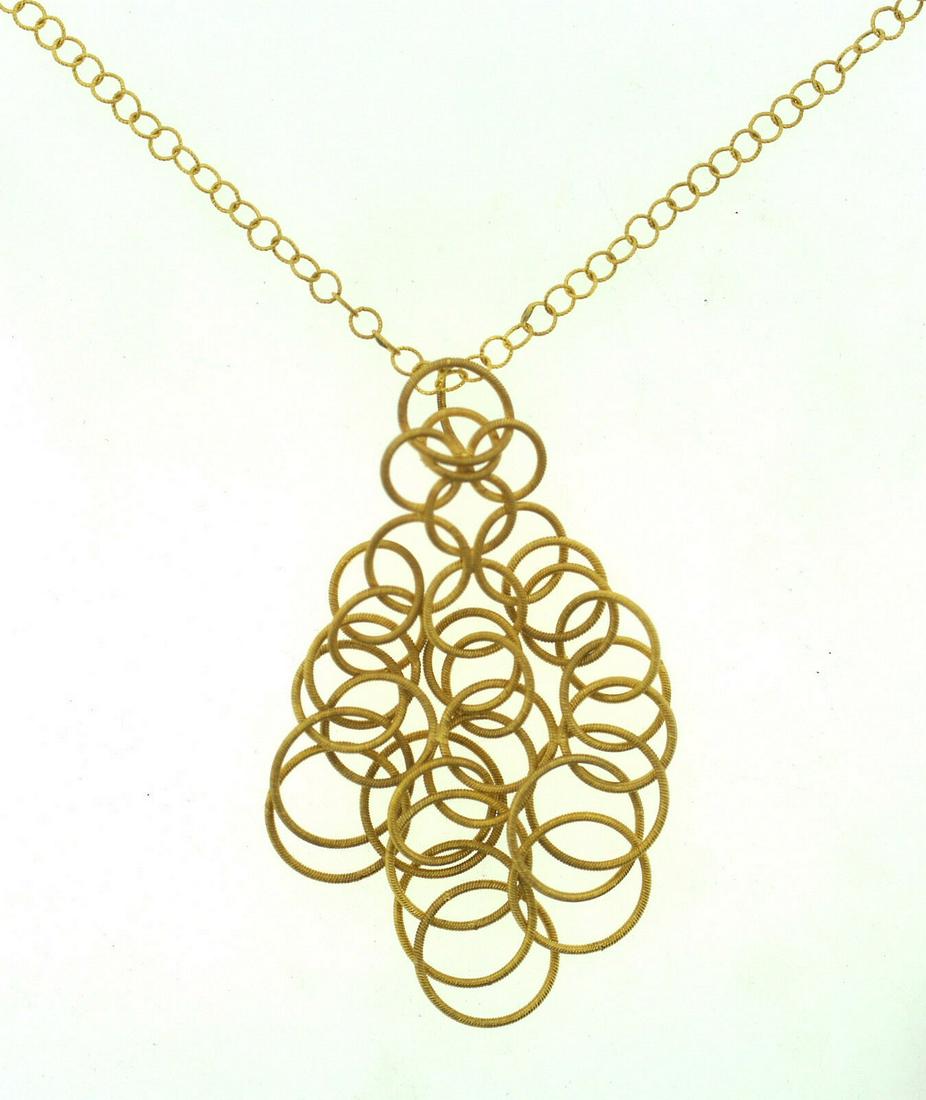 STYLISH BUCCELLATI CHAIN LINK NECKLACE 18K YELLOW MATTE (1 of 11)