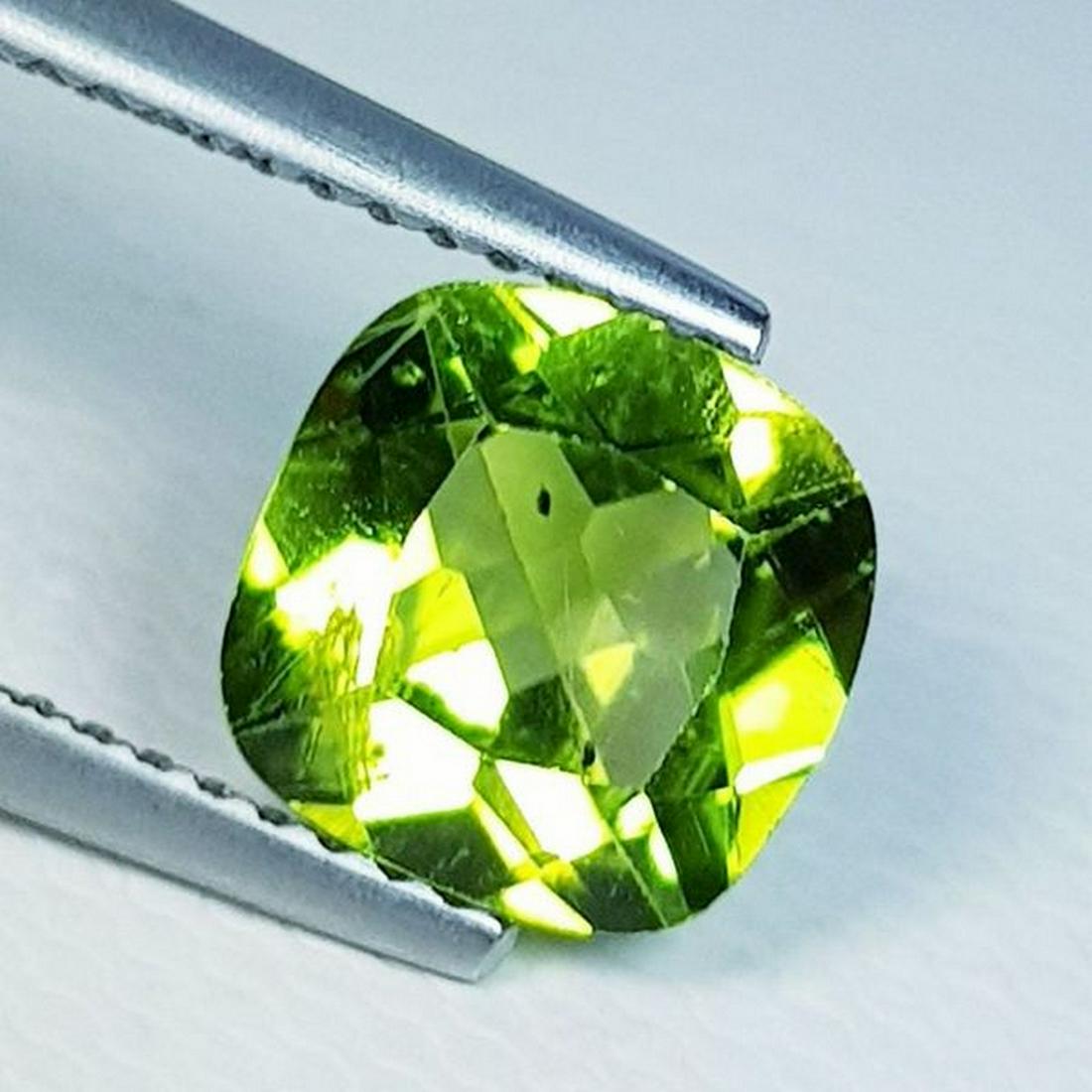 Natural Peridot Cushion Cut 2.09 ct: No Reserve! Title: Natural Peridot Cushion Cut 2.09 ct Color/Clarity: VVS Gemstones: Gemstones Carat Weights: 2.09 Size/Dimensions: 8.00 x 7.90 x 4.50 Additional Information: Cushion - Pakistan Shippi