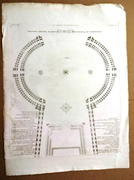 18th C Large Engraving Plan Bernini Vatican (1 of 3)