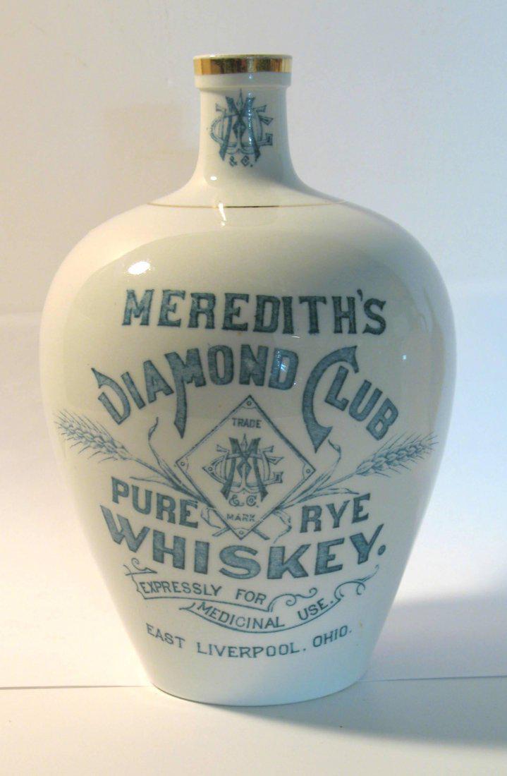 Meredith's Diamond Club Rye Whiskey jug. (1 of 4)