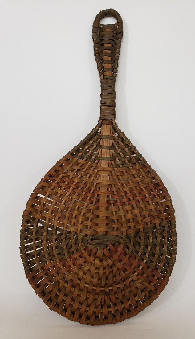 Unusual split ash fan ca 1900 (1 of 4)