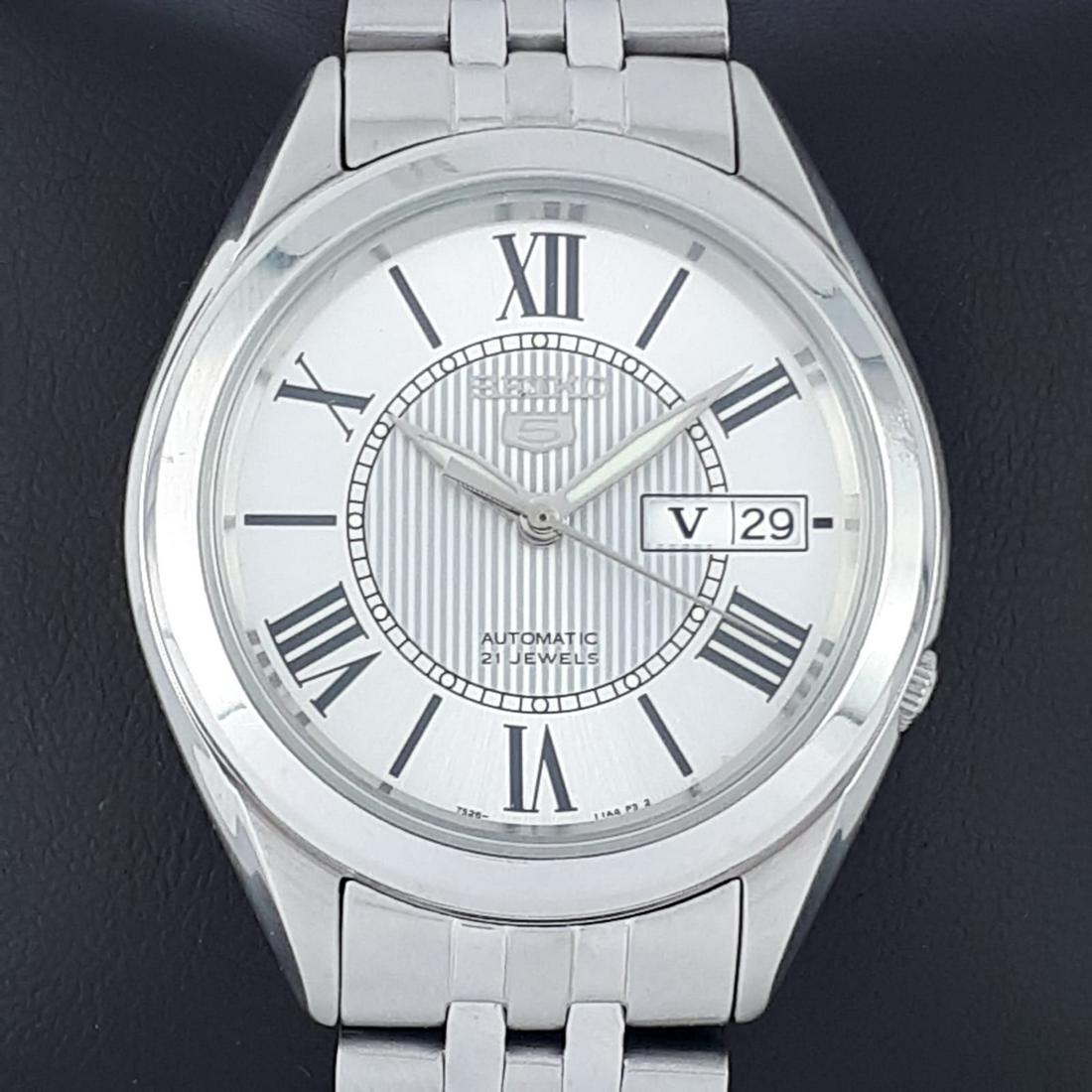 Seiko - Seiko 5 Transparent - Day-Date - Ref:7S26C -: Brand : Seiko Model : Seiko 5 Transparent - Day-Date Ref : 7S26C Gender : Men Movement : Automatic Type : Analogue wristwatch Total Lenght : 20,5 cm / 8,07 inch (Including Watch Case) Case Size