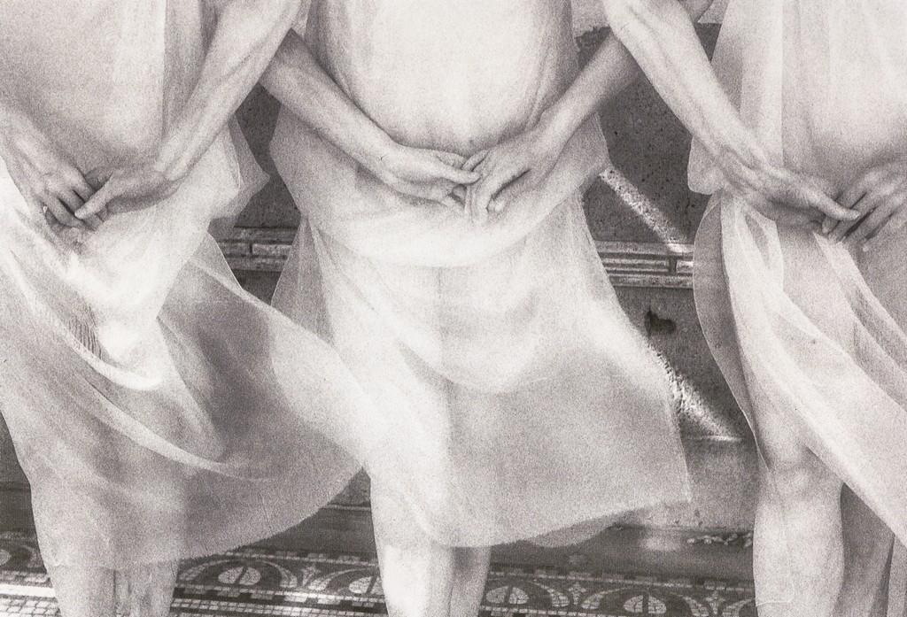 MARCIA LIPPMAN - Three Dancers: Artist: MARCIA LIPPMAN Title: Three Dancers Medium: Photo Litho, 1995, China Dimensions: 8.35x5.7" Description: Heat Wax Mounted on 8.5x11" Conservation Board Artist Bio: Marcia Lippman (1944) is an