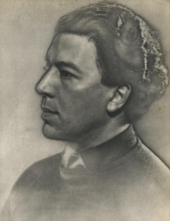 MAN RAY - Andre Breton: Artist: MAN RAY Title: Andre Breton Medium: Sheet Fed Gravure, 1934, France Dimensions: 8.1x10.5" Description: Heat Wax Mounted on 11x14" Conservation Board Artist Bio: Man Ray, original name Emmanuel