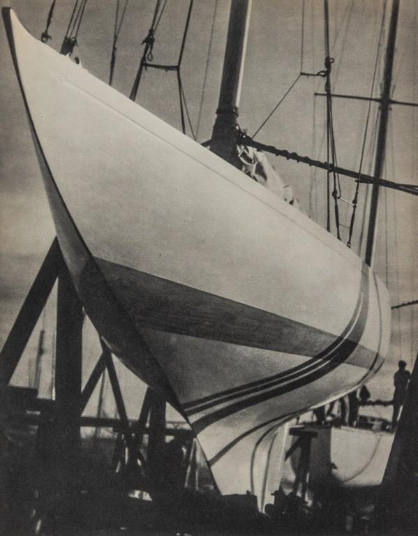 MAN RAY - Sailboat: Artist: MAN RAY Title: Sailboat Medium: Sheet Fed Gravure, 1930, France Dimensions: 9.15x11.7" Description: Heat Wax Mounted on 14x18" Conservation Board Artist Bio: Man Ray, original name Emmanuel Ra