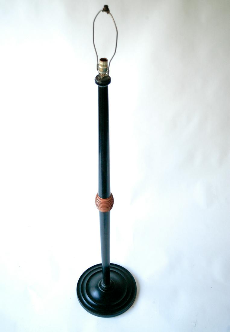 FRENCH ART DECO CUBIST WOOD FLOOR LAMP LELEU (1 of 4)