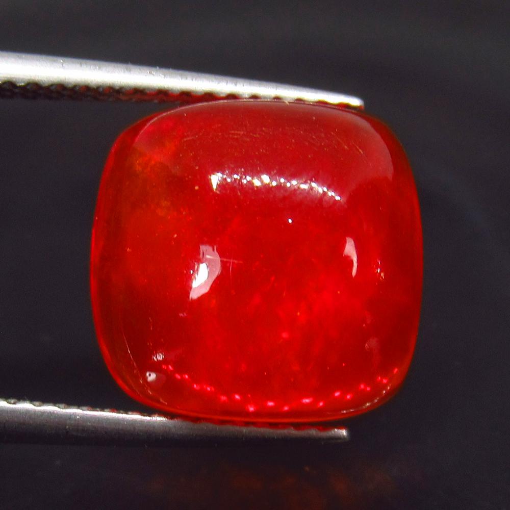 4.76 Ct Natural Ethiopian Orange Fire Opal Cushion Cab (1 of 2)