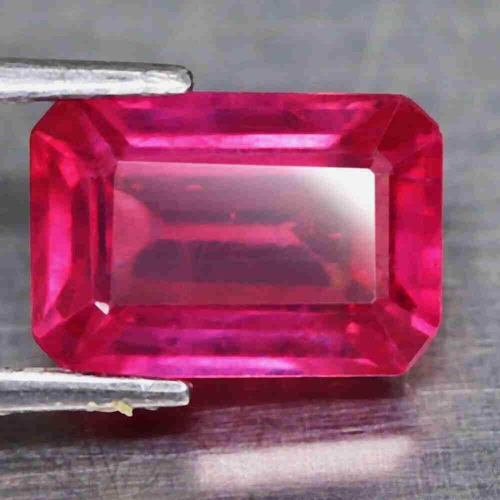 1.23 cts Natural Octagon Pink Red ruby (1 of 3)