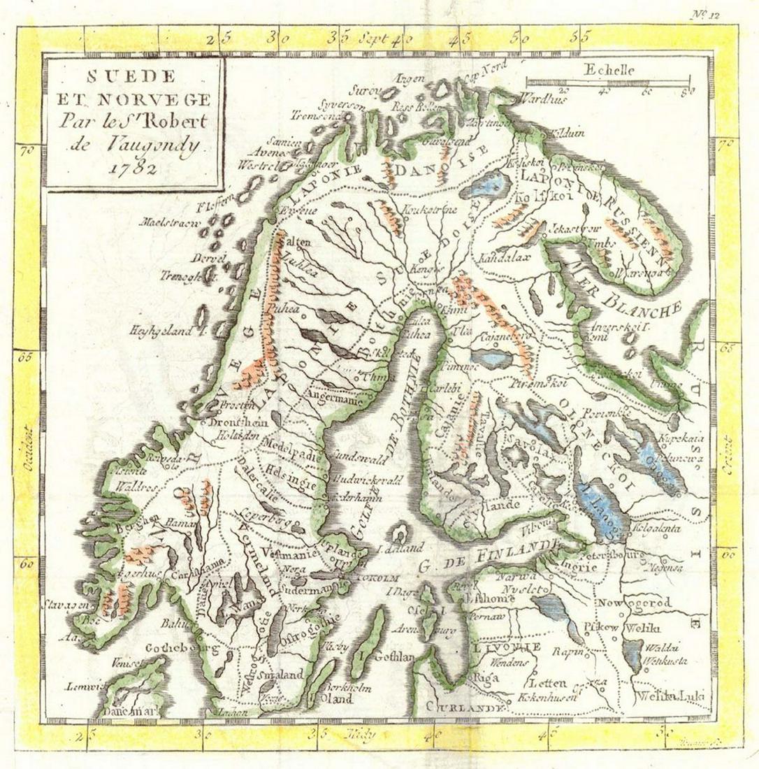 Suede Et Norwege Par Le Sr. Robert De Vaugondy, Avec (1 of 1)