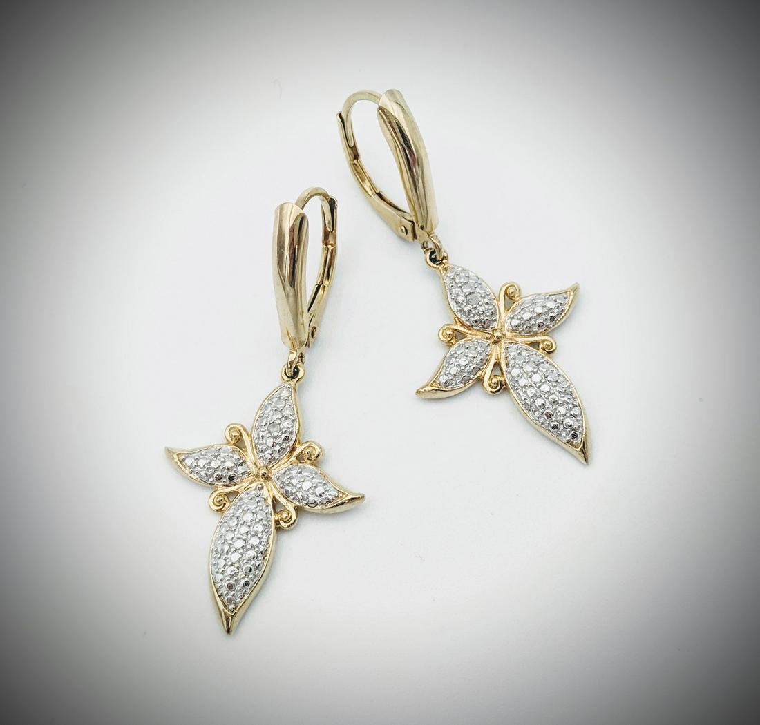 Cross Earrings w Diamonds (1 of 4)