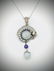 Sterling Silver Necklace & Koi Fish Pendant w Jade,