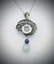 Sterling Silver Necklace & Koi Fish Pendant w Jade, - 3