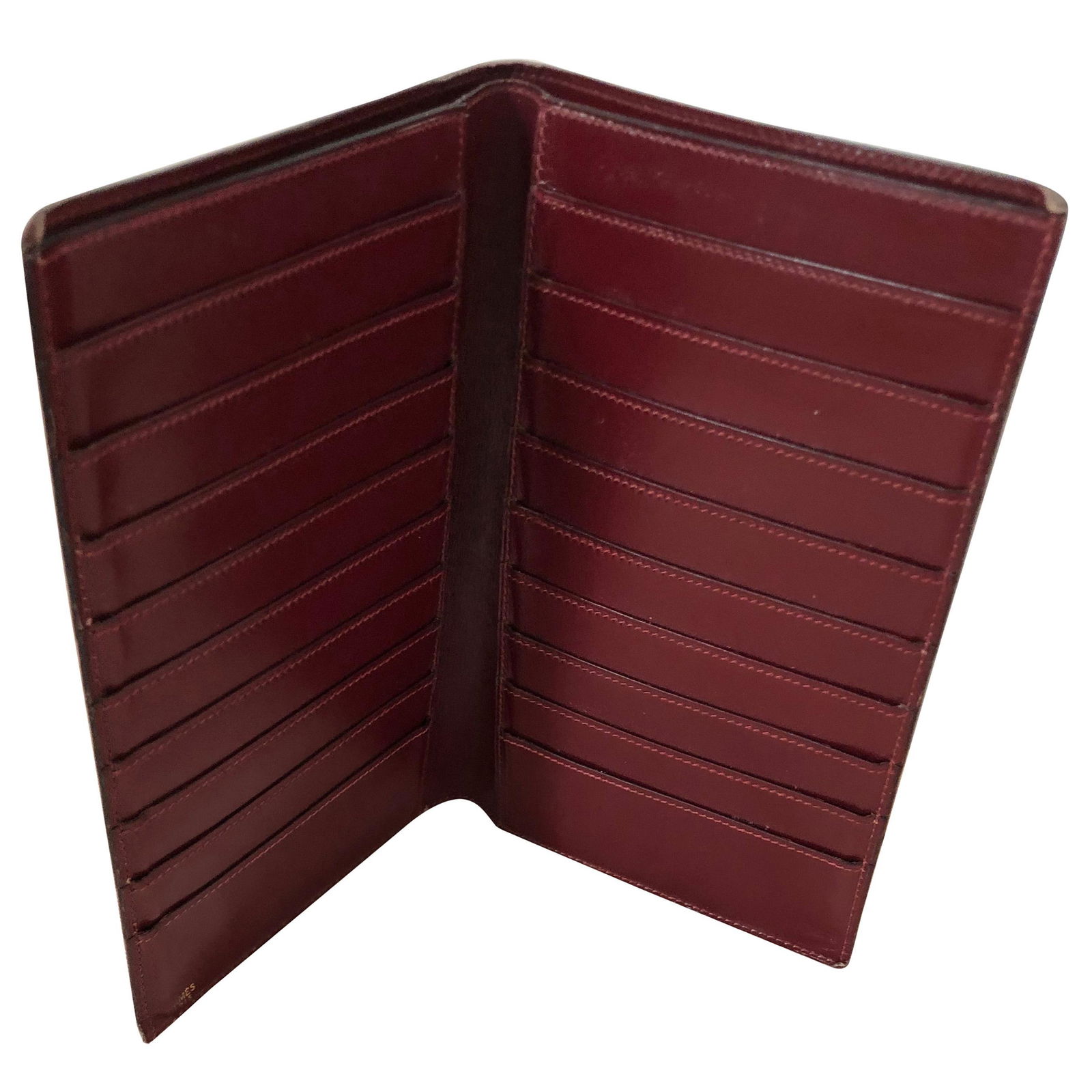 Vintage HERMES Burgundy Billfold/Wallet Unisex (1 of 8)