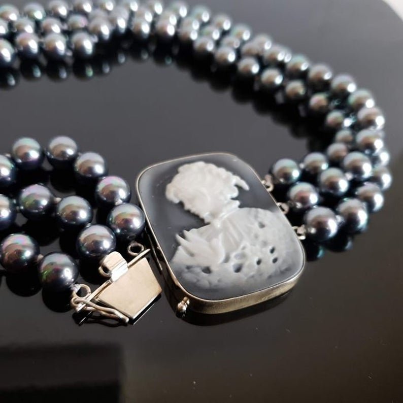 Necklace Sea Shell Pearls Sterling Silver Clasp & (1 of 11)