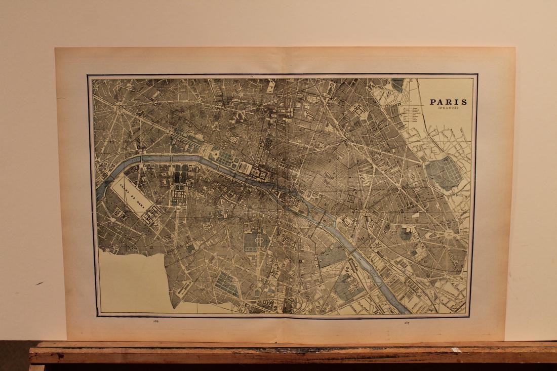1888 Map of Paris (1 of 3)