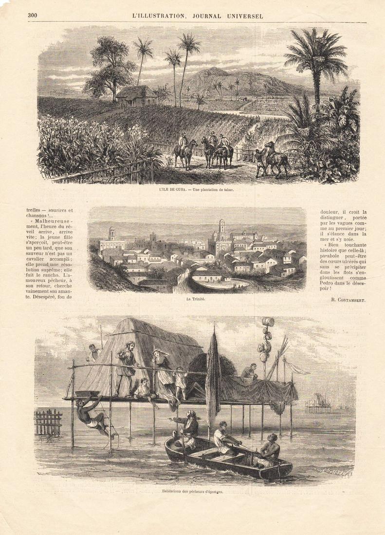 Scenes of Cuban Life, 1870s: Title/Content of Map: Scenes of Cuban Life, 1870s Date Printed: ca 1870, Paris Cartographer: L'Illustration, Journal Universel Size: 10 3/4" x 14 7/8" (sheet) A full sheet from the French illustrated 
