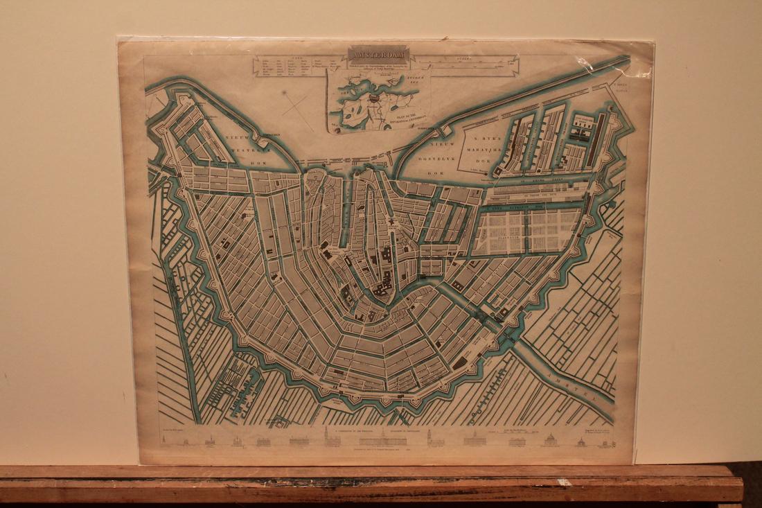 1838 Map of Amsterdam (1 of 3)