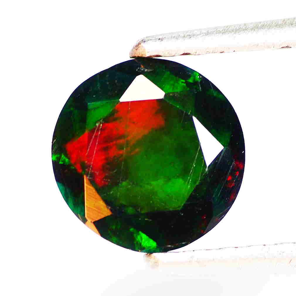 0.94Ct  Round cut 7 x 7 mm 3D Multi color Disco Black (1 of 2)