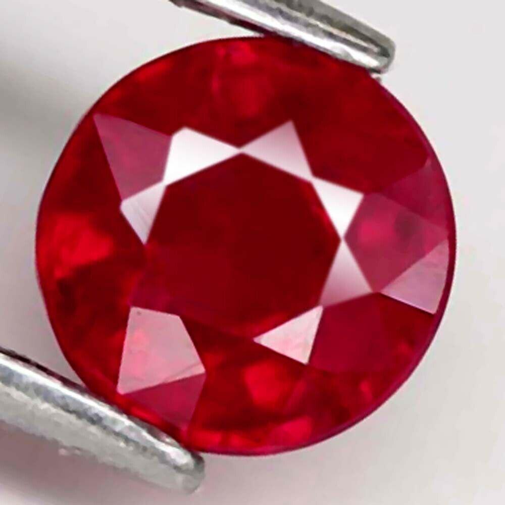2.16 cts Natural Round Blood Red Ruby (1 of 3)