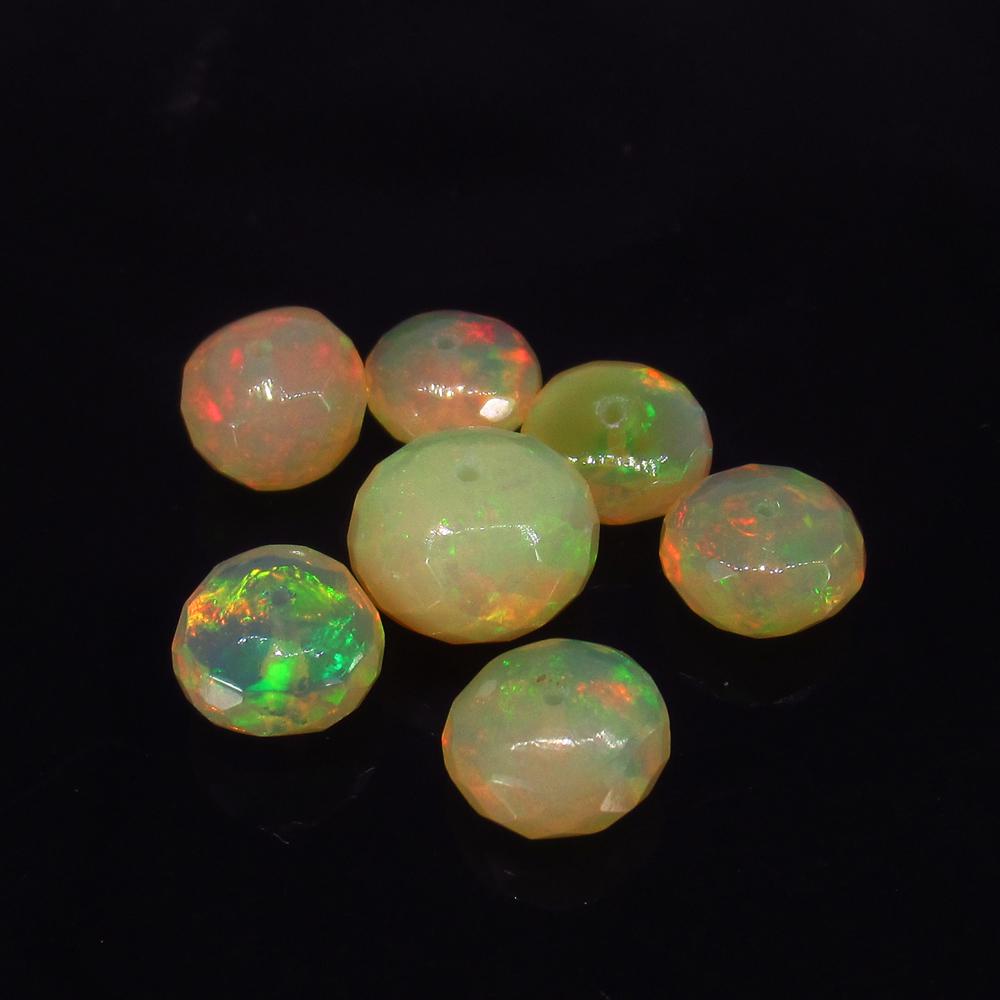 9.07 Ct Natural 7 Ethiopian Drilled Faceted Fire Opal (1 of 2)