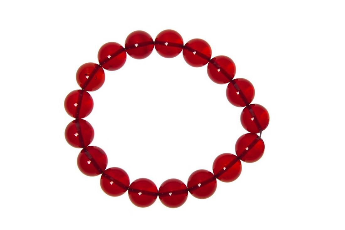 Precious Ruby Red Amber Bracelet (1 of 2)