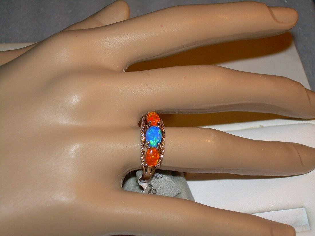 Vintage Sterling Fire Opal Ring - Size 6.75 (1 of 12)