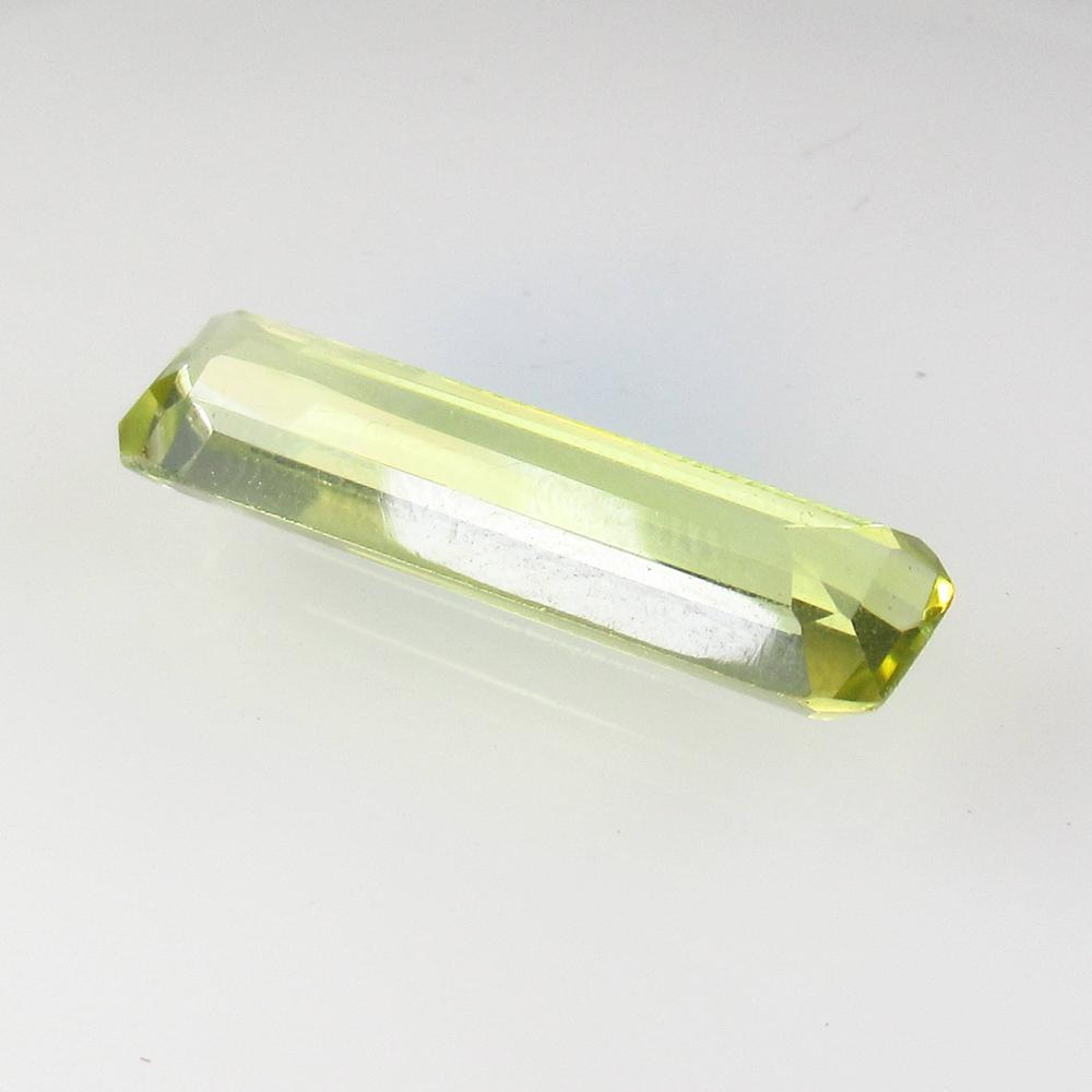 8.97 Ct Natural Lemon Quartz Long Octagon Cut: No Reserve! Title: 8.97 Ct Natural Lemon Quartz Long Octagon Cut Stone Clarity: VVS Gemstone: Natuarl Lemon Quartz Carat Weight: 8.97 Size/Dimensions: 26.00 x 7.70 x 5.50 mm Additional Information: To