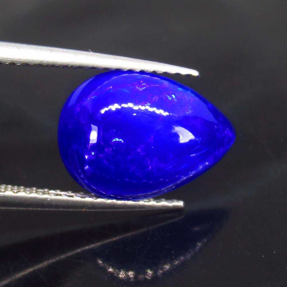 2.28 Ct Natural Ethiopian Blue Fire Opal Pear Cab (1 of 2)