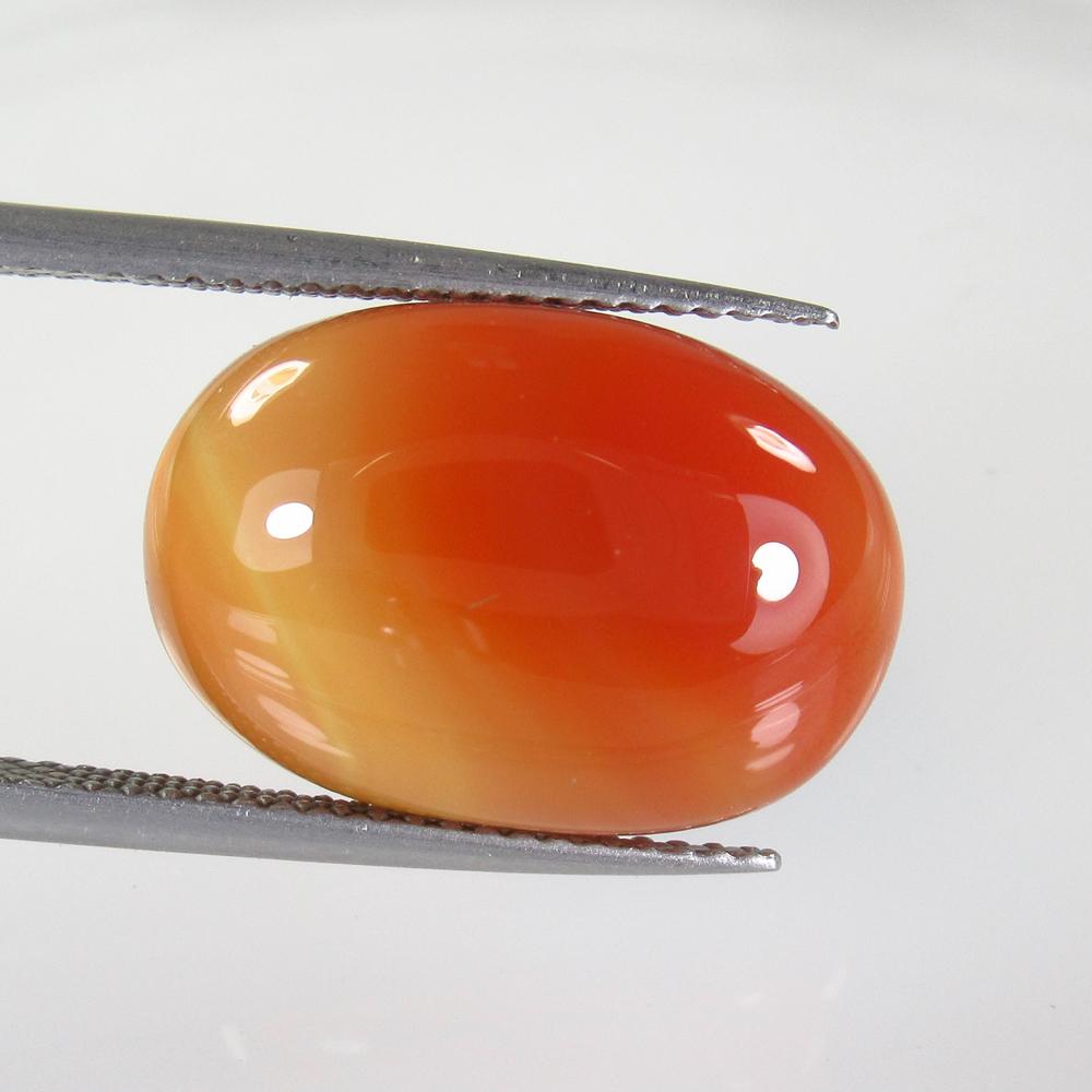 10.44 Ct Natural Orange Carnelian Oval Cab: No Reserve! Title: 10.44 Ct Natural Orange Carnelian Oval Cab Stone Clarity: Semi-Transparent Gemstone: Natural Carnelian Carat Weight: 10.44 Size/Dimensions: 17.70 x 12.20 x 5.80 mm Additional Inform
