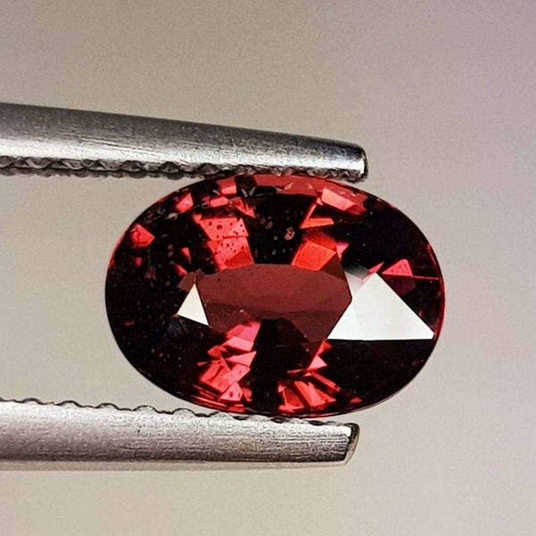 Natural Rhodolite Garnet Oval Cut 1.46 ct: No Reserve! Title: Natural Rhodolite Garnet Oval Cut 1.46 ct Color/Clarity: VVS - VS Carat Weight: 1.46 Size/Dimensions: 7.70 x 5.70 x 3.80 Additional Information: Oval - Burma Shipping: Domestic: Fl