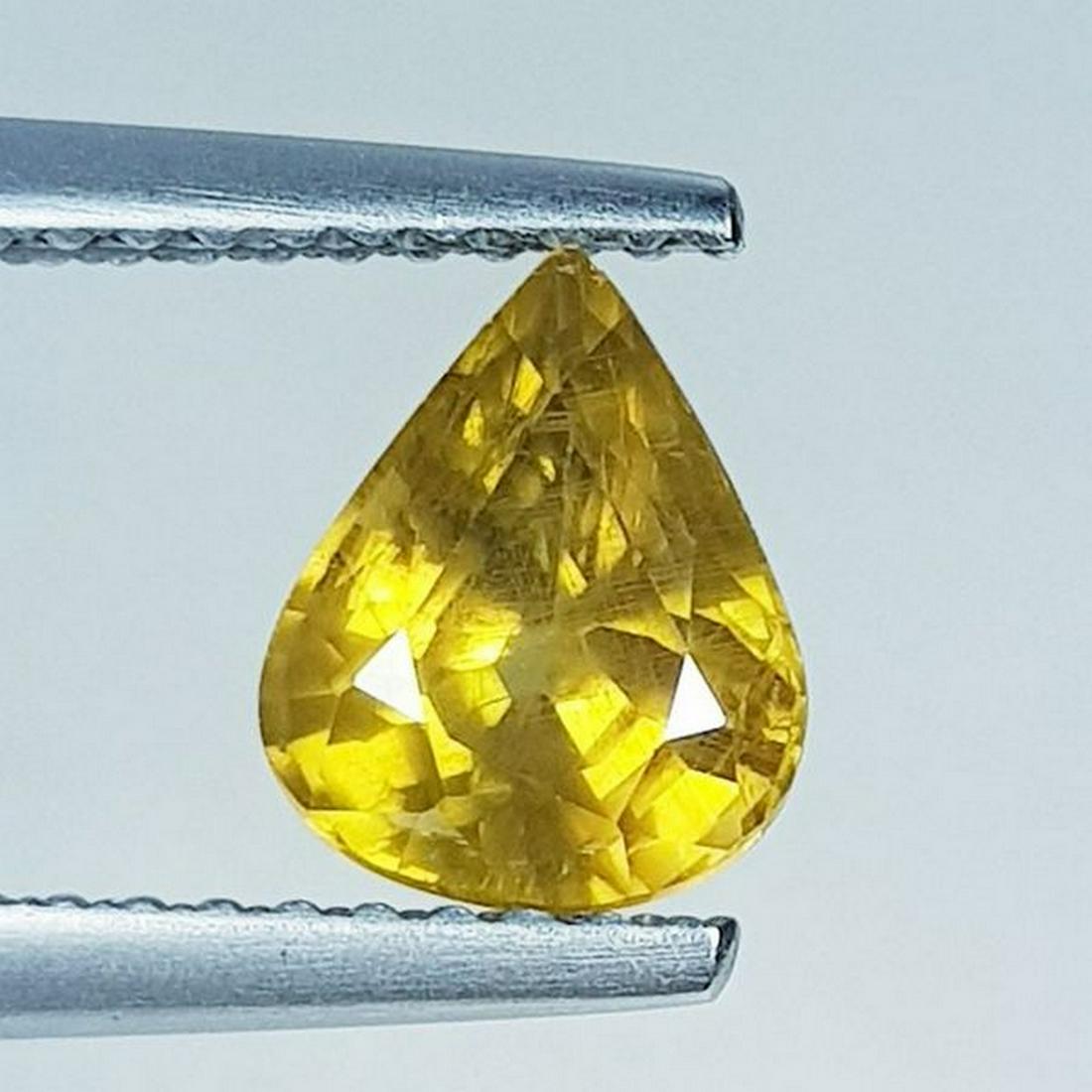 1.64 ct Natural Zircon Pear Cut: No Reserve! Title: 1.64 ct Natural Zircon Pear Cut Color/Clarity: IF - VVS Carat Weight: 1.64 Size/Dimensions: 7.50 x 6.00 x 4.30 Additional Information: Pear - Cambodia Shipping: Domestic: Flat-rat