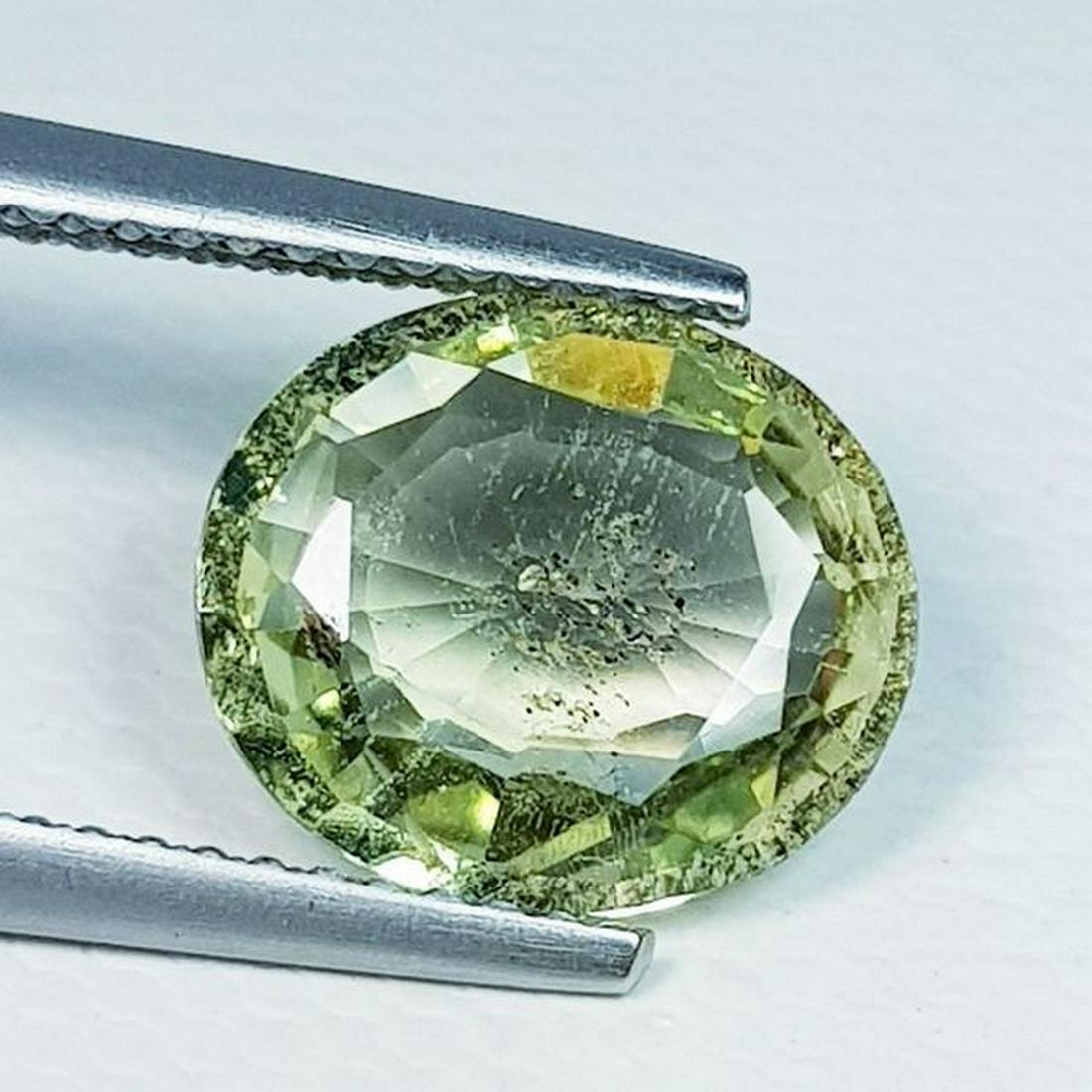 2.49 ct Natural Yellowish Green Beryl: No Reserve! Title: 2.49 ct Natural Yellowish Green Beryl Color/Clarity: VS Carat Weight: 2.49 Size/Dimensions: 10.70 x 9.30 x 4.20 Additional Information: Oval - Madagascar Shipping: Domestic: Flat-r