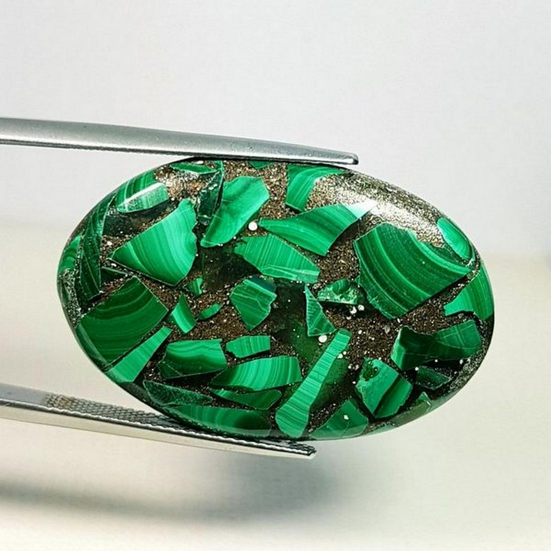 34.46 ct Natural Copper Malachite (1 of 5)