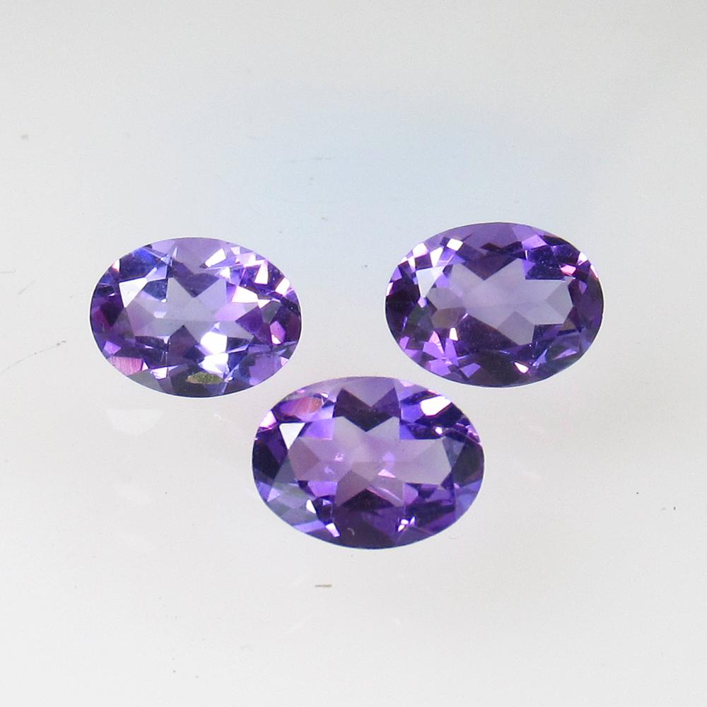 3.46 Ctw Natural 3 Purple Amethyst Oval Set (1 of 2)