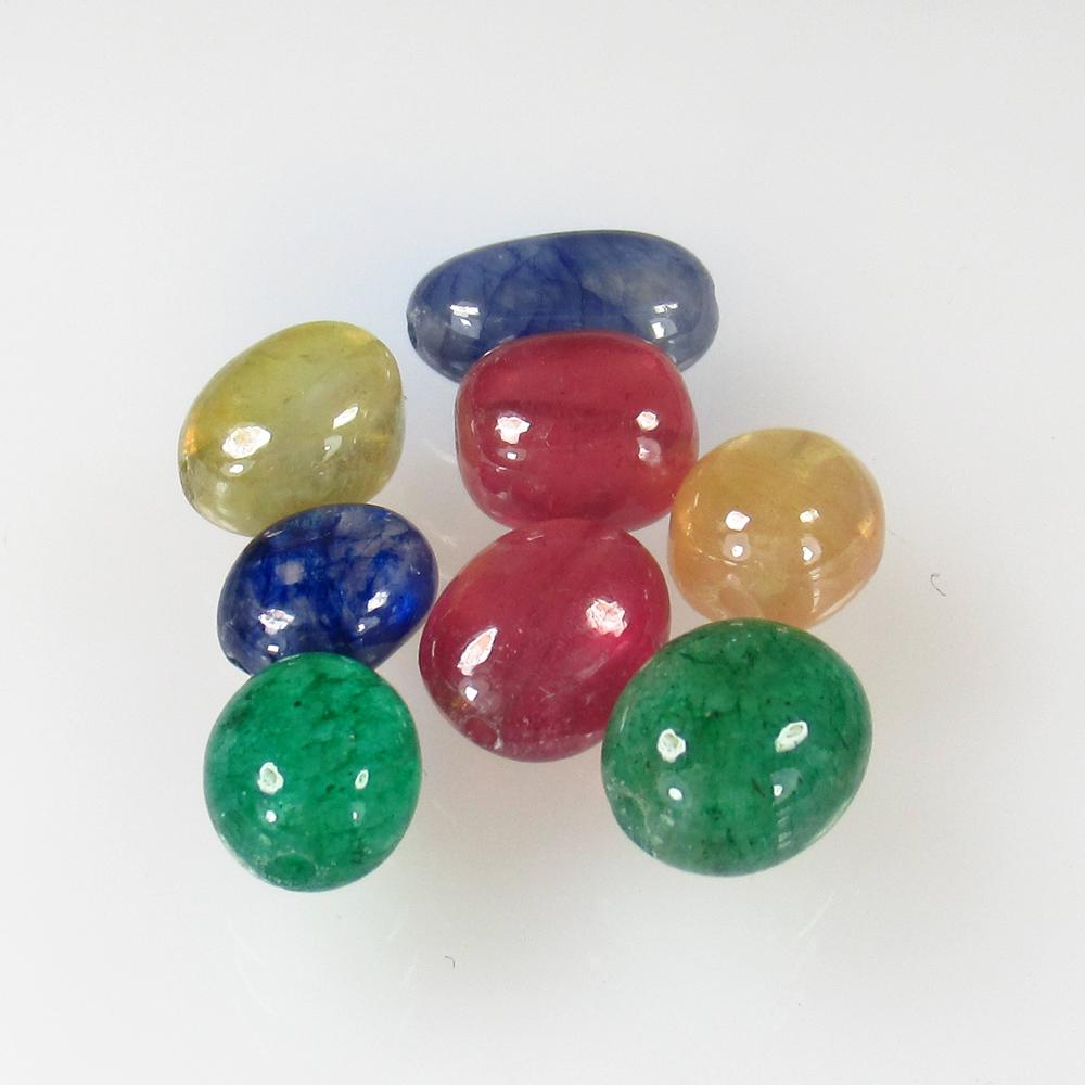 31.04 Ctw Natural 8 Ruby Sapphire Emerald Mixed Beads (1 of 2)