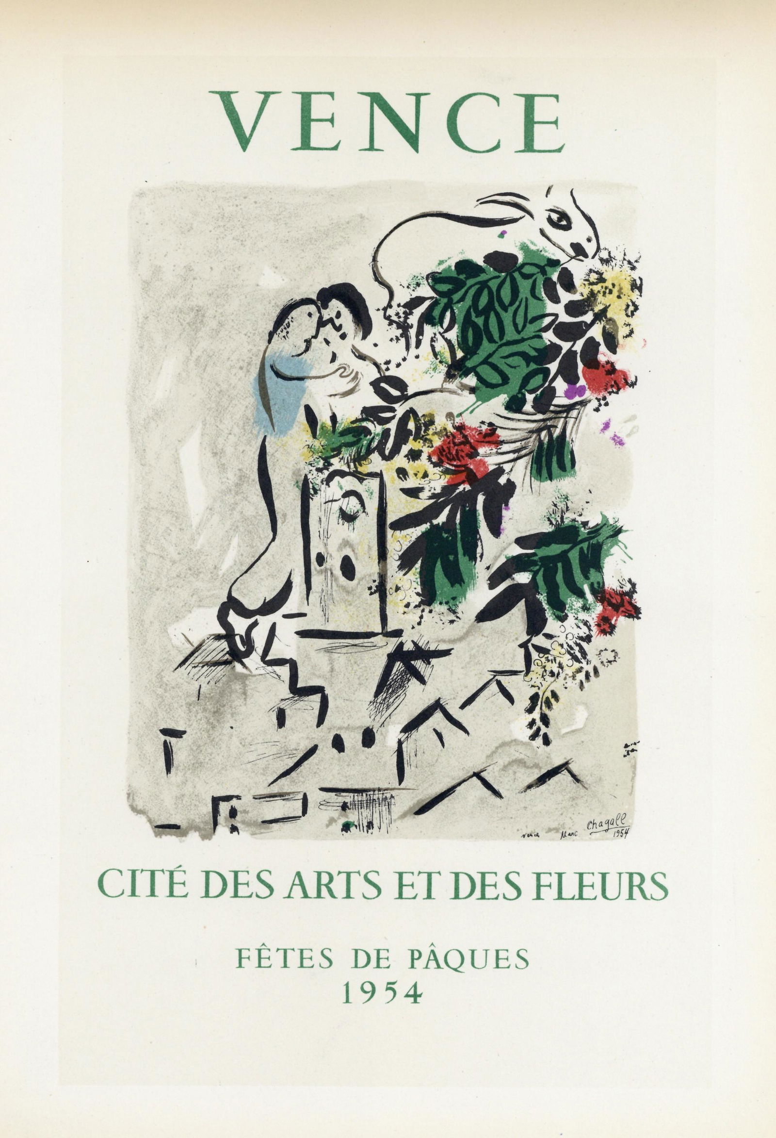 Marc Chagall lithograph poster "Vence, Fetes de Paques" (1 of 1)