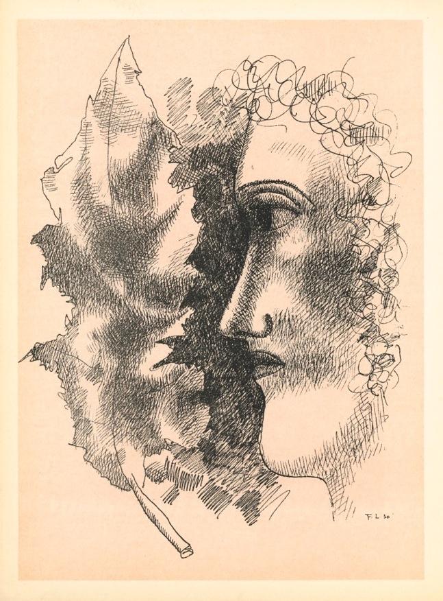 Fernand Leger lithograph "Tete et Feuille" (1 of 1)