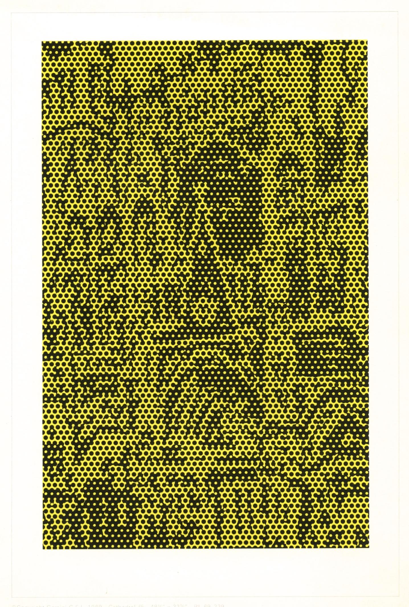 Roy Lichtenstein "Cathedral #5" lithograph 1969 (1 of 2)