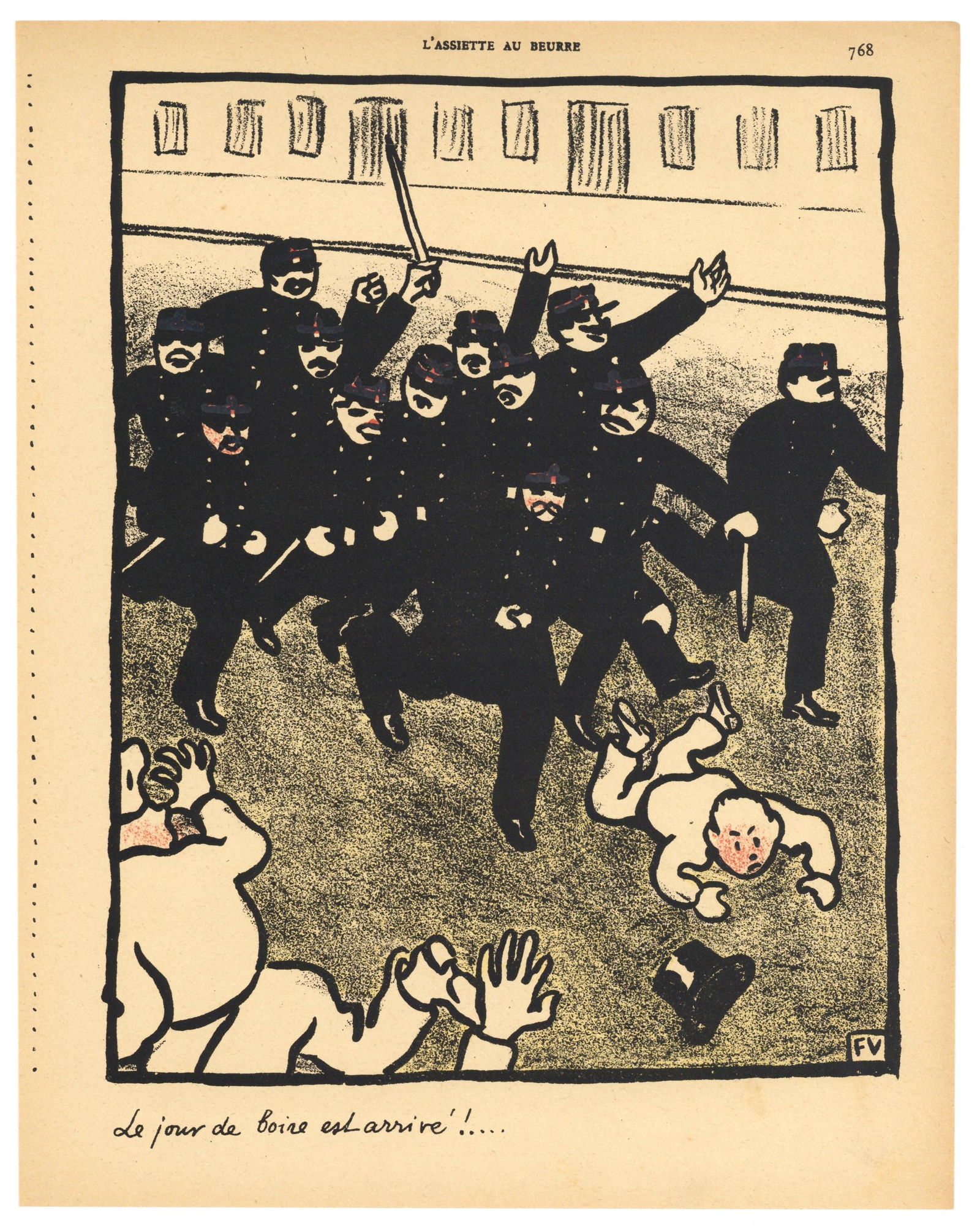 Felix Vallotton original lithograph "Crimes et (1 of 1)